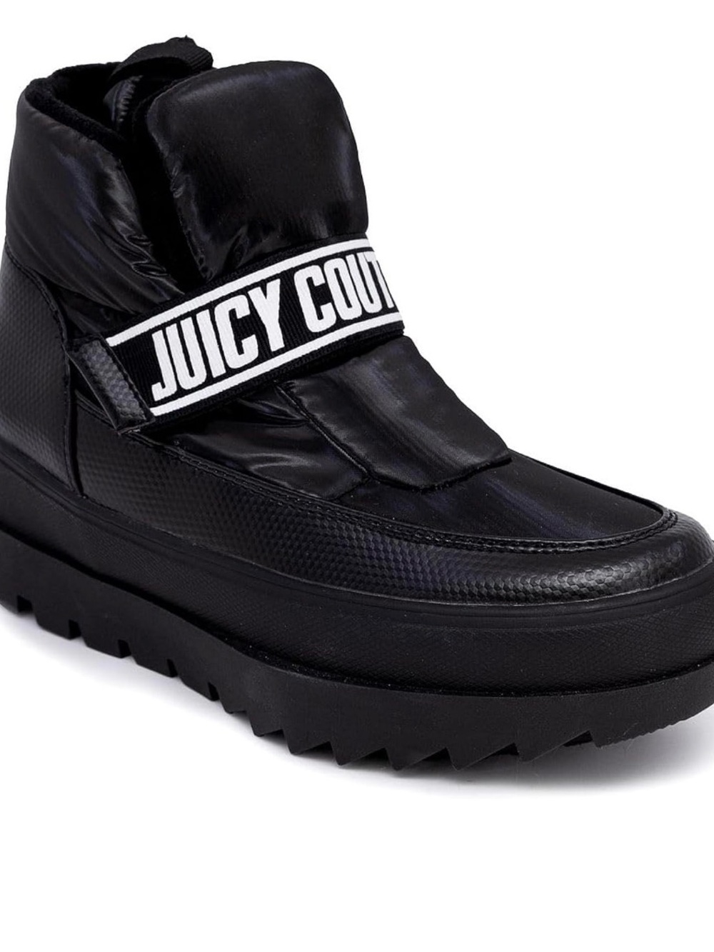 Juicy Couture Black Quilted Platform Strap Ankle Bootie